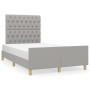 Estructura de cama con cabecero de tela gris claro 120x200 cm de vidaXL, Camas y somieres - Ref: Foro24-3125284, Precio: 171,...