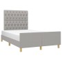 Estructura de cama con cabecero de tela gris claro 120x200 cm de vidaXL, Camas y somieres - Ref: Foro24-3125284, Precio: 171,...