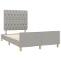 Estructura de cama con cabecero de tela gris claro 120x200 cm de vidaXL, Camas y somieres - Ref: Foro24-3125284, Precio: 171,...
