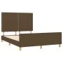 Bettgestell mit Kopfteil aus braunem Stoff 140x200 cm von vidaXL, Betten und Lattenroste - Ref: Foro24-3124979, Preis: 195,08...