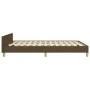 Bettgestell mit Kopfteil aus braunem Stoff 140x200 cm von vidaXL, Betten und Lattenroste - Ref: Foro24-3124979, Preis: 195,08...