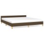 Estructura de cama con cabecero de tela marrón 180x200 cm de vidaXL, Camas y somieres - Ref: Foro24-347434, Precio: 129,06 €,...