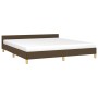 Estructura de cama con cabecero de tela marrón 180x200 cm de vidaXL, Camas y somieres - Ref: Foro24-347434, Precio: 129,06 €,...