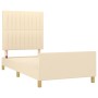 Estructura de cama con cabecero de tela color crema 90x200 cm de vidaXL, Camas y somieres - Ref: Foro24-3125192, Precio: 141,...
