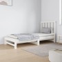 Sofá cama extraíble madera maciza de pino blanco 2x(90x190) cm de vidaXL, Camas y somieres - Ref: Foro24-3124753, Precio: 173...