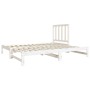 Sofá cama extraíble madera maciza de pino blanco 2x(90x190) cm de vidaXL, Camas y somieres - Ref: Foro24-3124753, Precio: 173...