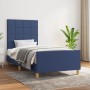 Estructura de cama con cabecero de tela azul 80x200 cm de vidaXL, Camas y somieres - Ref: Foro24-3125015, Precio: 148,66 €, D...