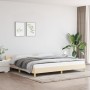 Estructura de cama con cabecero de tela color crema 200x200 cm de vidaXL, Camas y somieres - Ref: Foro24-347444, Precio: 135,...