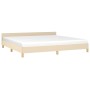 Estructura de cama con cabecero de tela color crema 200x200 cm de vidaXL, Camas y somieres - Ref: Foro24-347444, Precio: 135,...