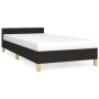 Estructura de cama con cabecero de tela negro 100x200 cm de vidaXL, Camas y somieres - Ref: Foro24-347393, Precio: 81,38 €, D...