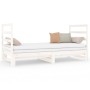 Sofá cama extraíble madera maciza de pino blanco 2x(90x190) cm de vidaXL, Camas y somieres - Ref: Foro24-3124763, Precio: 197...
