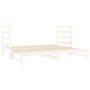Sofá cama extraíble madera maciza de pino blanco 2x(90x190) cm de vidaXL, Camas y somieres - Ref: Foro24-3124763, Precio: 197...