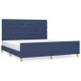 Estructura de cama con cabecero de tela azul 160x200 cm de vidaXL, Camas y somieres - Ref: Foro24-3125314, Precio: 250,39 €, ...