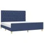 Estructura de cama con cabecero de tela azul 160x200 cm de vidaXL, Camas y somieres - Ref: Foro24-3125314, Precio: 250,39 €, ...
