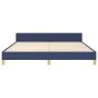 Estructura de cama con cabecero de tela azul 160x200 cm de vidaXL, Camas y somieres - Ref: Foro24-3125314, Precio: 250,39 €, ...