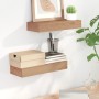 Estantes de pared 2 unidades madera maciza de teca 40x15x4 cm de vidaXL, Estantes y estanterías - Ref: Foro24-340754, Precio:...