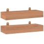 Estantes de pared 2 unidades madera maciza de teca 40x15x4 cm de vidaXL, Estantes y estanterías - Ref: Foro24-340754, Precio:...