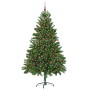 Árbol de Navidad con 300 LED con soporte Verde 210 cm PE en Decoración Festiva y Estacional | Comprar online en Foru.es
