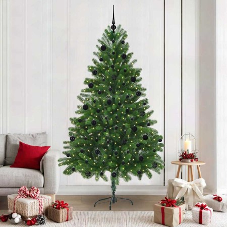 Árbol de Navidad con 300 LED con soporte Verde 210 cm PE en Decoración Festiva y Estacional | Comprar online en Foru.es