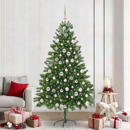 Árbol de Navidad con 300 LED con soporte Verde 210 cm PE en Decoración Festiva y Estacional | Comprar online en Foru.es