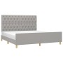 Estructura de cama con cabecero tela gris claro 160x200 cm de vidaXL, Camas y somieres - Ref: Foro24-3125308, Precio: 242,67 ...