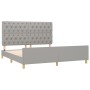 Estructura de cama con cabecero tela gris claro 160x200 cm de vidaXL, Camas y somieres - Ref: Foro24-3125308, Precio: 242,67 ...