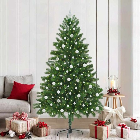 Árbol de Navidad con 300 LED con soporte Verde 210 cm PE en Decoración Festiva y Estacional | Comprar online en Foru.es
