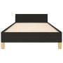 Estructura de cama con cabecero de tela negro 90x200 cm de vidaXL, Camas y somieres - Ref: Foro24-3125351, Precio: 142,08 €, ...