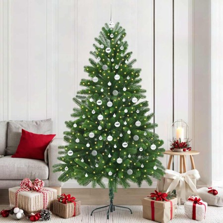 Árbol de Navidad con 300 LED con soporte Verde 210 cm PE en Decoración Festiva y Estacional | Comprar online en Foru.es