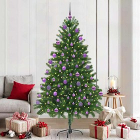 Árbol de Navidad con 300 LED con soporte Verde 210 cm PE en Decoración Festiva y Estacional | Comprar online en Foru.es