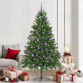 Árbol de Navidad con 300 LED con soporte Verde 210 cm PE en Decoración Festiva y Estacional | Comprar online en Foru.es