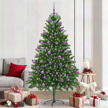 Árbol de Navidad con 300 LED con soporte Verde 210 cm PE en Decoración Festiva y Estacional | Comprar online en Foru.es