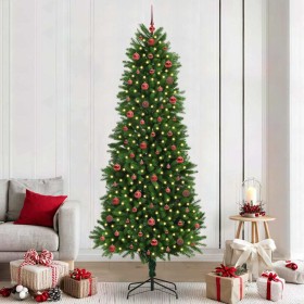 Árbol de Navidad con 300 LED con soporte Verde 240 cm PE en Decoración Festiva y Estacional | Comprar online en Foru.es