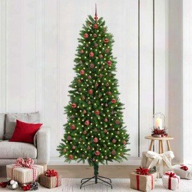 Árbol de Navidad con 300 LED con soporte Verde 240 cm PE en Decoración Festiva y Estacional | Comprar online en Foru.es