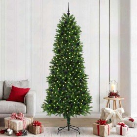 Árbol de Navidad con 300 LED con soporte Verde 240 cm PE en Decoración Festiva y Estacional | Comprar online en Foru.es