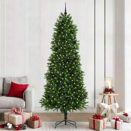 Árbol de Navidad con 300 LED con soporte Verde 240 cm PE en Decoración Festiva y Estacional | Comprar online en Foru.es