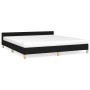 Estructura de cama con cabecero de tela negro 180x200 cm de vidaXL, Camas y somieres - Ref: Foro24-347433, Precio: 129,35 €, ...