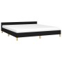Estructura de cama con cabecero de tela negro 180x200 cm de vidaXL, Camas y somieres - Ref: Foro24-347433, Precio: 129,35 €, ...