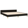 Estructura de cama con cabecero de tela negro 180x200 cm de vidaXL, Camas y somieres - Ref: Foro24-347433, Precio: 129,35 €, ...