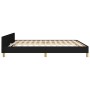 Estructura de cama con cabecero de tela negro 180x200 cm de vidaXL, Camas y somieres - Ref: Foro24-347433, Precio: 129,35 €, ...