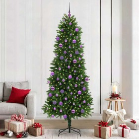 Árbol de Navidad con 300 LED con soporte Verde 240 cm PE en Decoración Festiva y Estacional | Comprar online en Foru.es