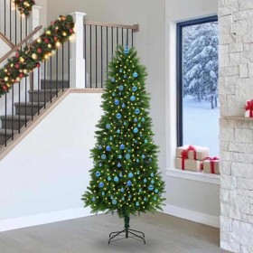 Árbol de Navidad con 300 LED con soporte Verde 240 cm PE en Decoración Festiva y Estacional | Comprar online en Foru.es