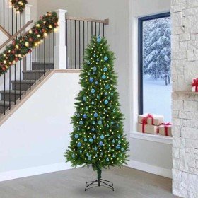 Árbol de Navidad con 300 LED con soporte Verde 240 cm PE en Decoración Festiva y Estacional | Comprar online en Foru.es
