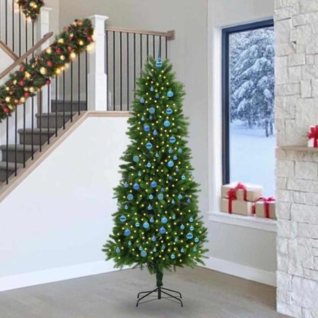 Árbol de Navidad con 300 LED con soporte Verde 240 cm PE en Decoración Festiva y Estacional | Comprar online en Foru.es