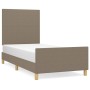 Estructura de cama con cabecero de tela gris taupe 100x200 cm de vidaXL, Camas y somieres - Ref: Foro24-3124875, Precio: 136,...