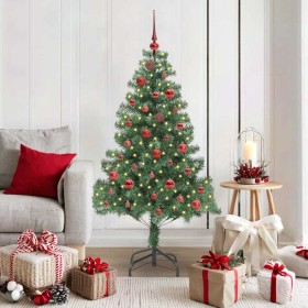 Árbol de Navidad con 150 LED con soporte Verde 150 cm PVC en Decoración Festiva y Estacional | Comprar online en Foru.es
