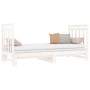Sofá cama extraíble madera maciza de pino blanco 2x(90x190) cm de vidaXL, Camas y somieres - Ref: Foro24-3124773, Precio: 210...