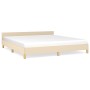 Estructura de cama con cabecero de tela color crema 180x200 cm de vidaXL, Camas y somieres - Ref: Foro24-347436, Precio: 144,...