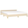Estructura de cama con cabecero de tela color crema 180x200 cm de vidaXL, Camas y somieres - Ref: Foro24-347436, Precio: 144,...