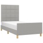 Estructura de cama con cabecero de tela gris claro 80x200 cm de vidaXL, Camas y somieres - Ref: Foro24-3125009, Precio: 128,7...